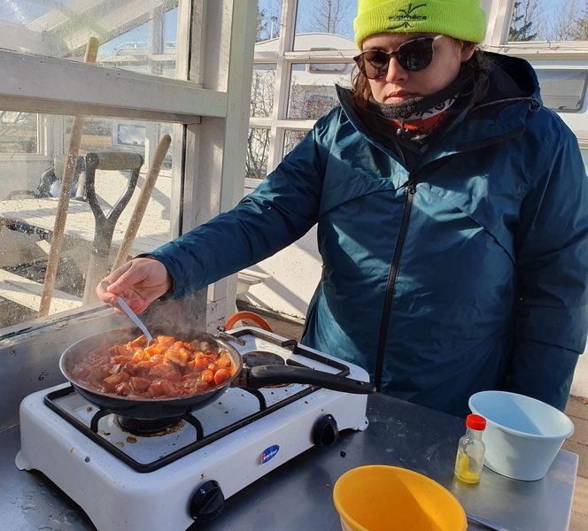 Cuisine dans le froid